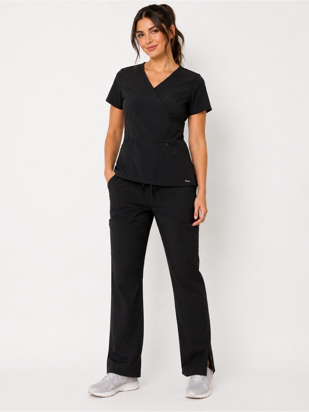 Grey’s Anatomy Barco Black Scrub Set Women’s XLT Top XL Tall Pants